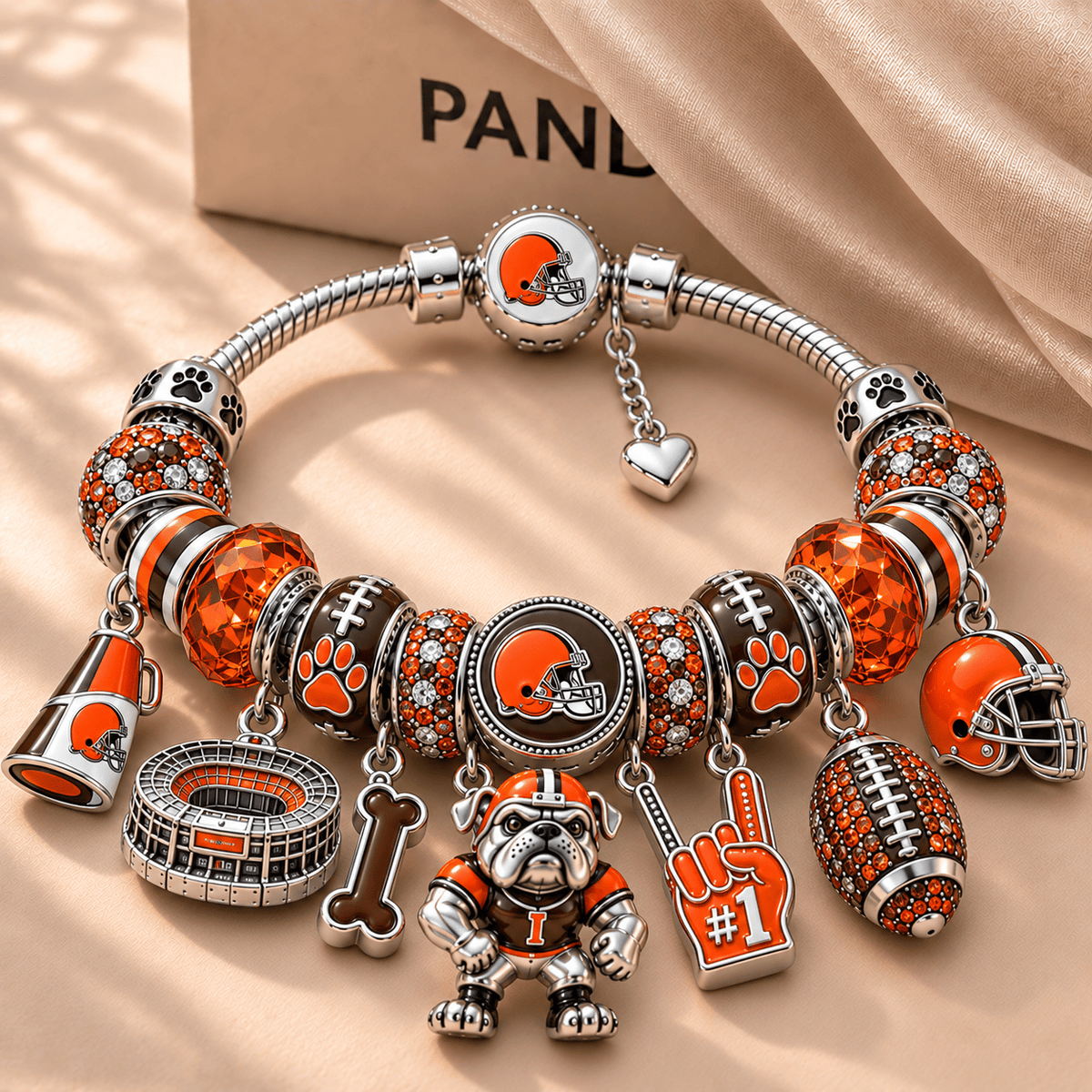 CLVB Silver Charm Bracelet Set NTTB