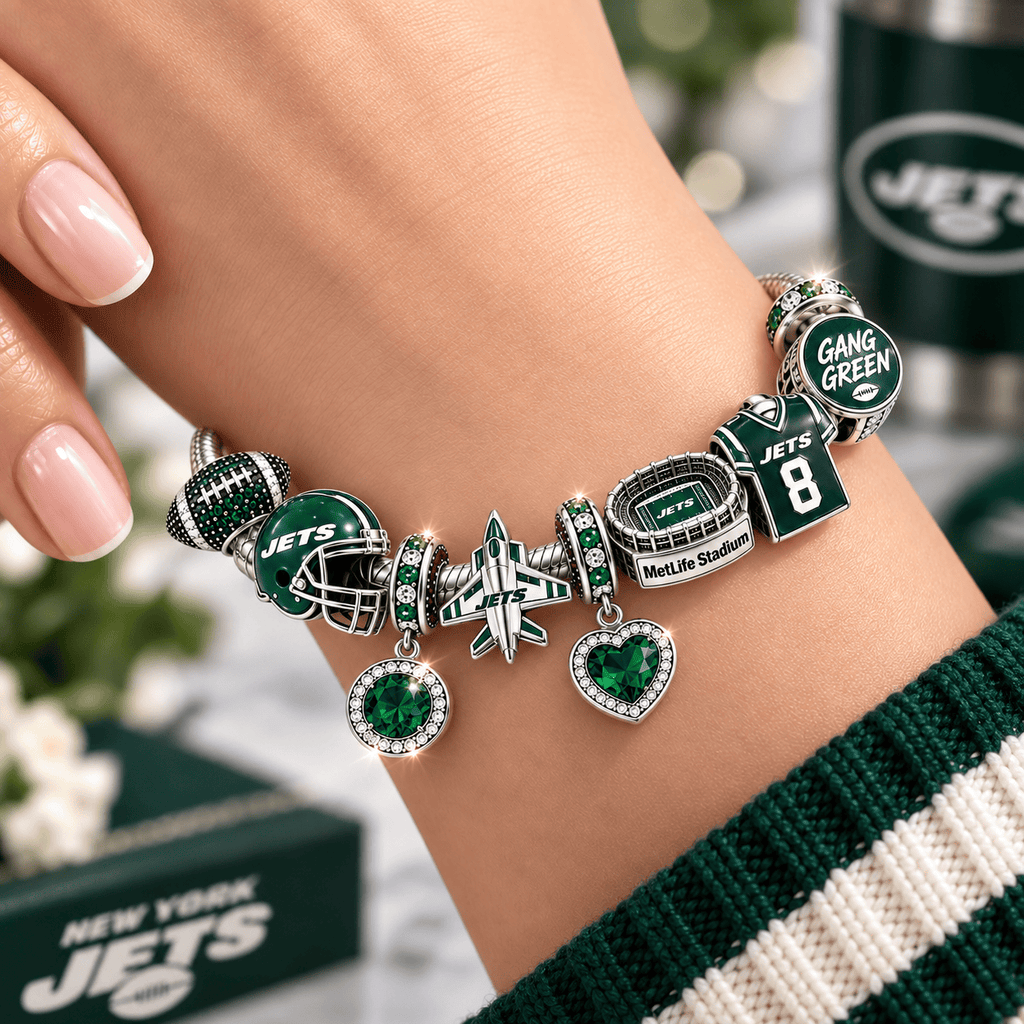 NYJ Silver Charm Bracelet Set BMD