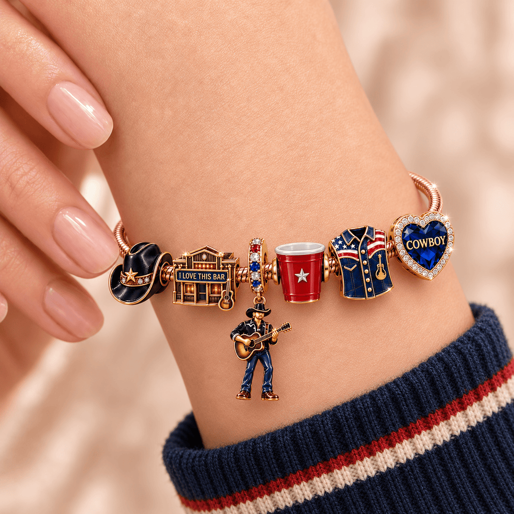 TBKH Rose Gold Charm Bracelet Set TTTT