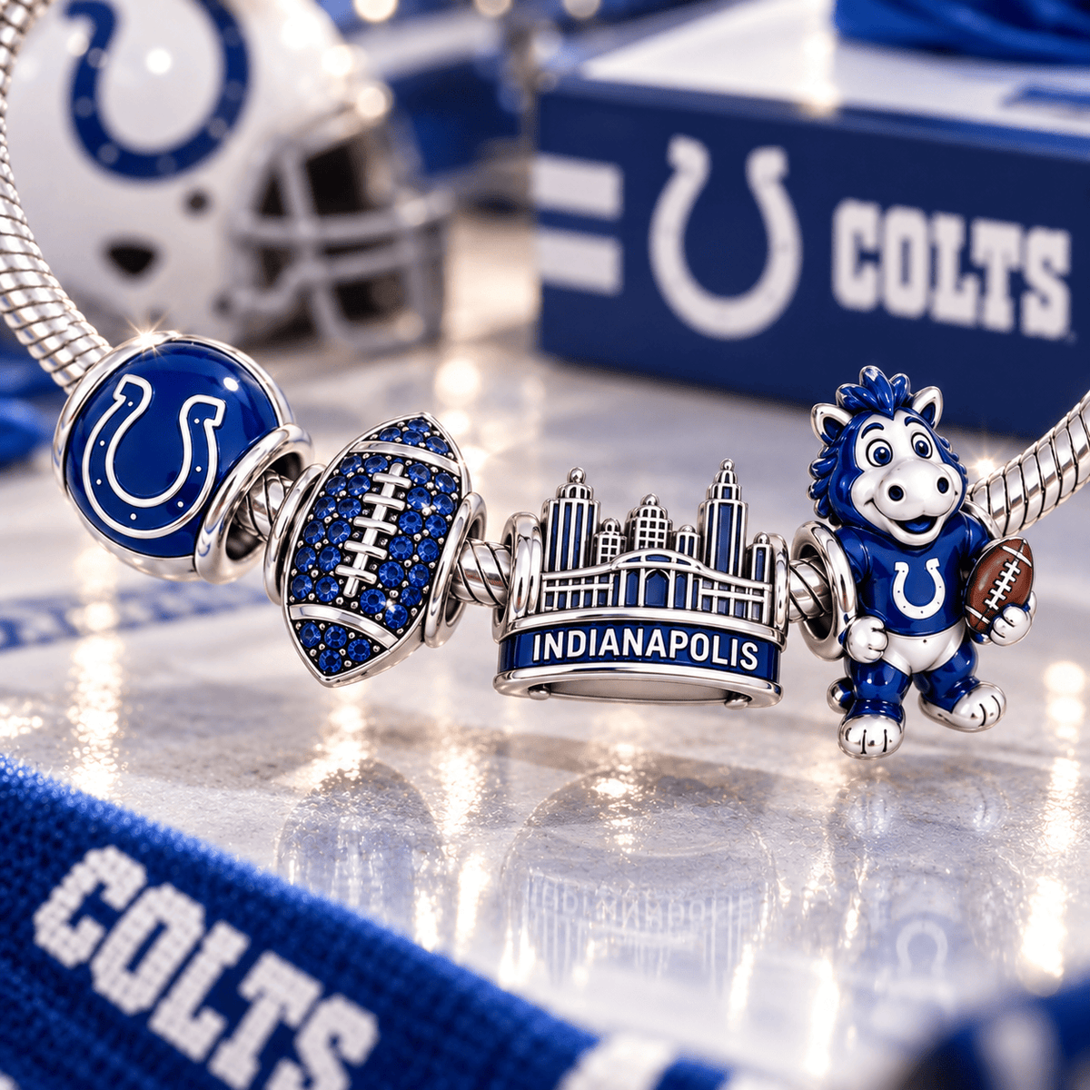 HTX Silver Charm Bracelet Set VTH