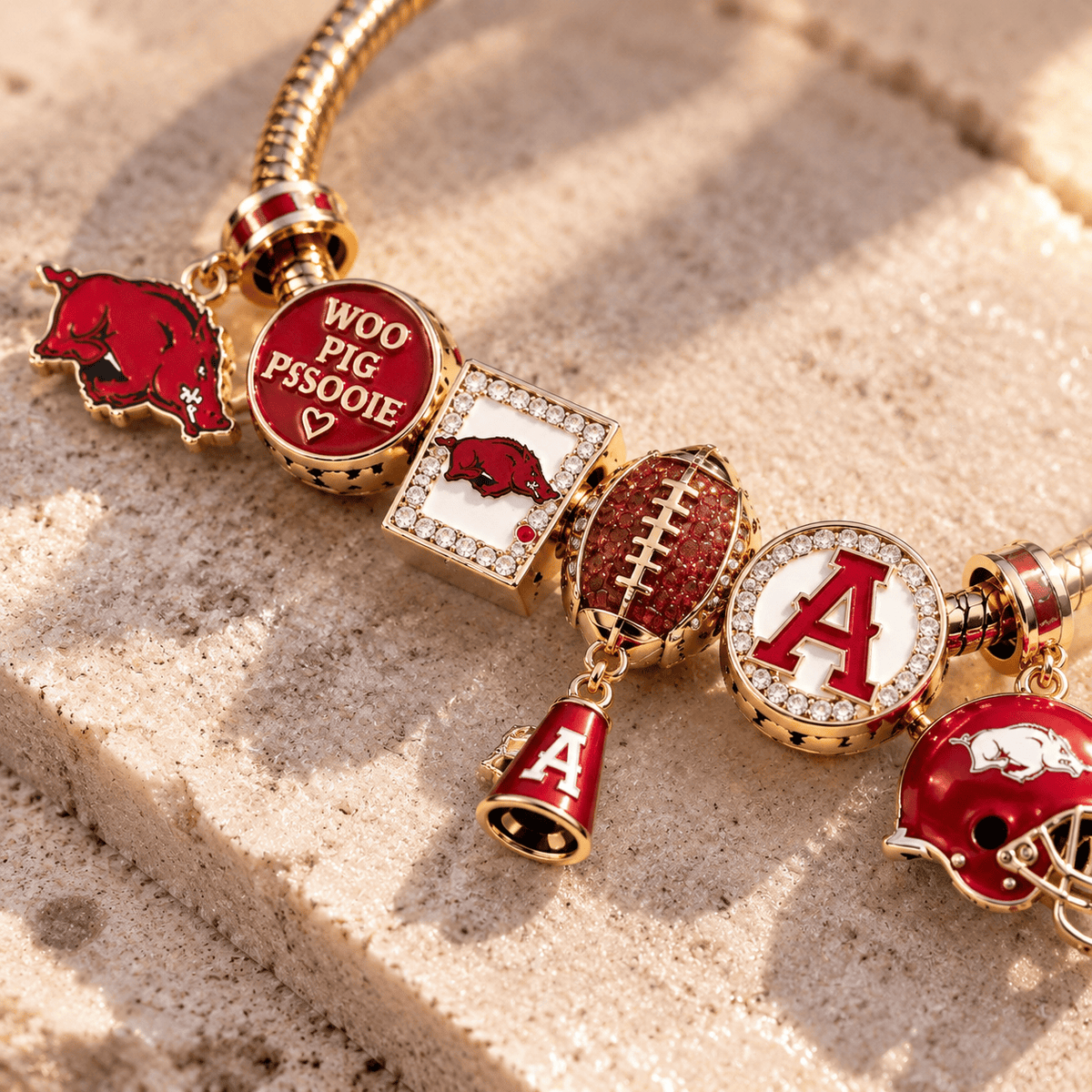AKR Gold Charm Bracelet Set TTN