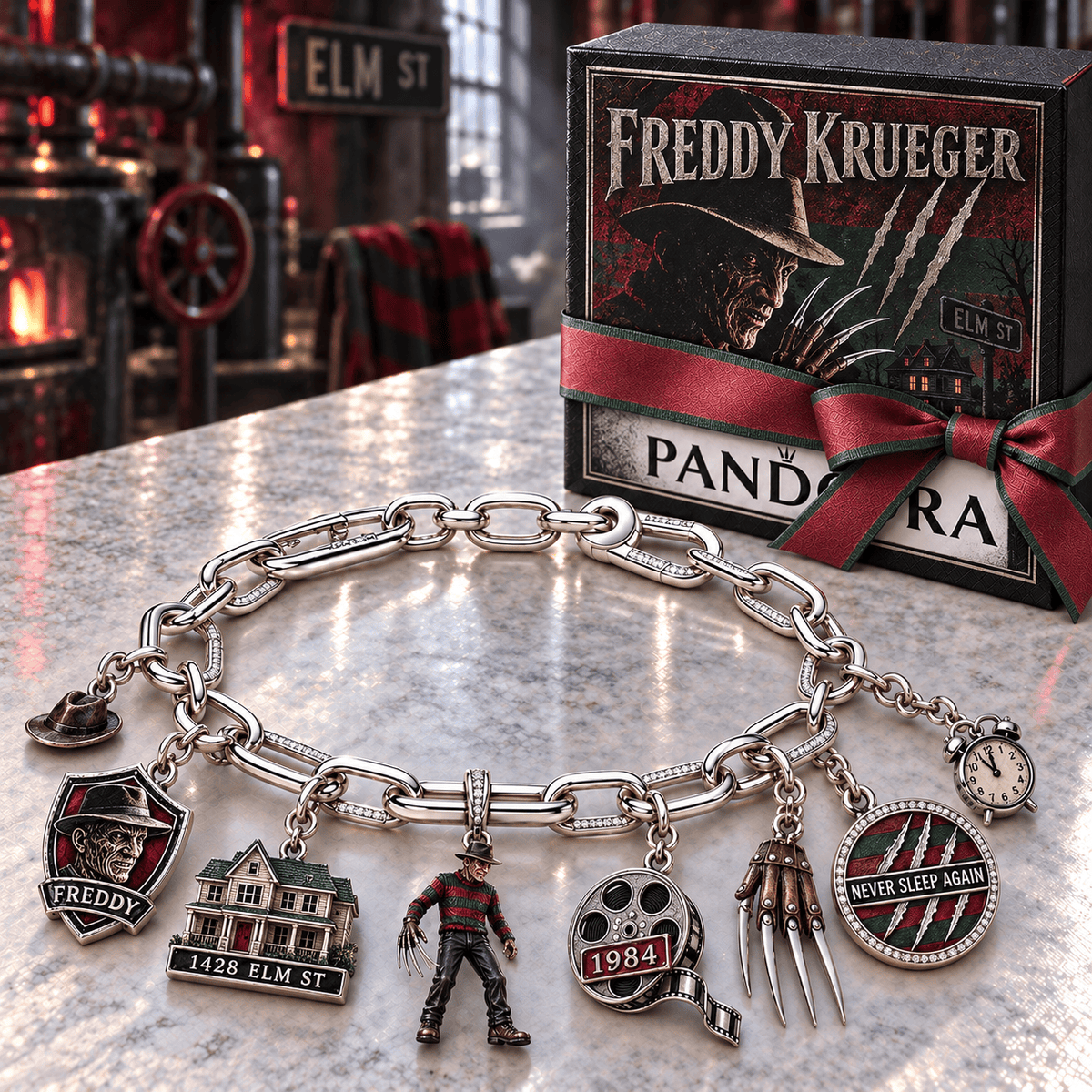 FDKG Silver Charm Bracelet Set NTVA