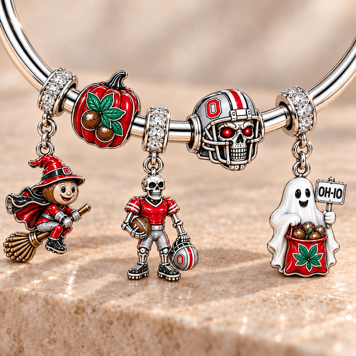 OSB Silver Charm Bracelet Set TMH